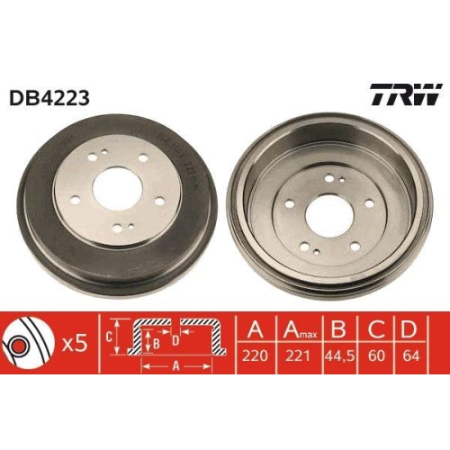 TRW Bremstrommel DB4223