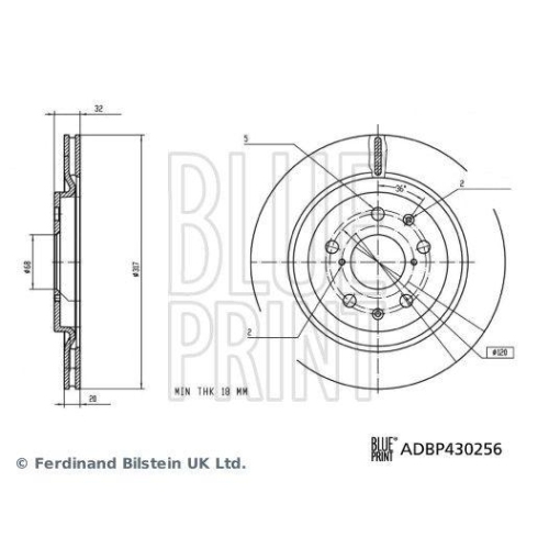 BLUE PRINT Bremsscheibe ADBP430256