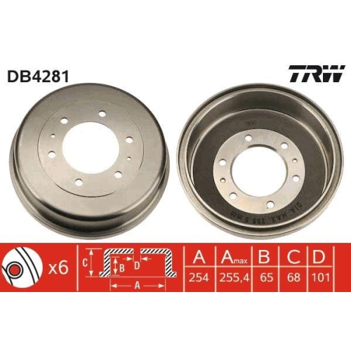 TRW Bremstrommel DB4281