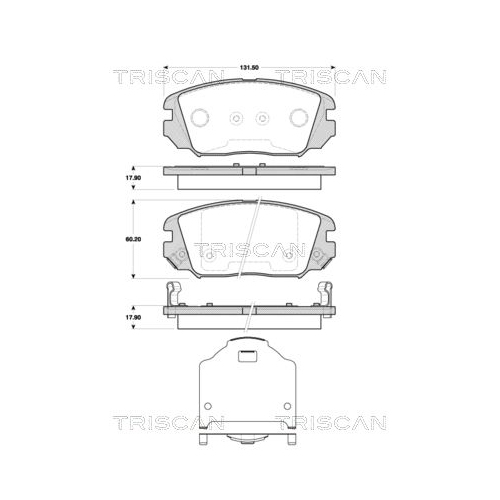 TRISCAN Bremsbelagsatz, Scheibenbremse 8110 43033