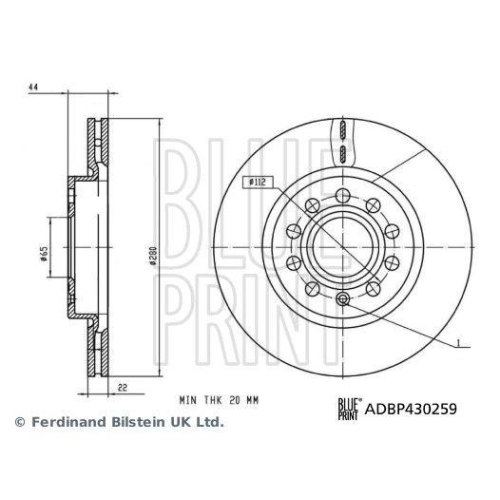 BLUE PRINT Bremsscheibe ADBP430259