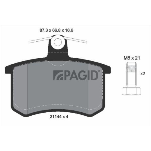 PAGID Bremsbelagsatz, Scheibenbremse T5056N