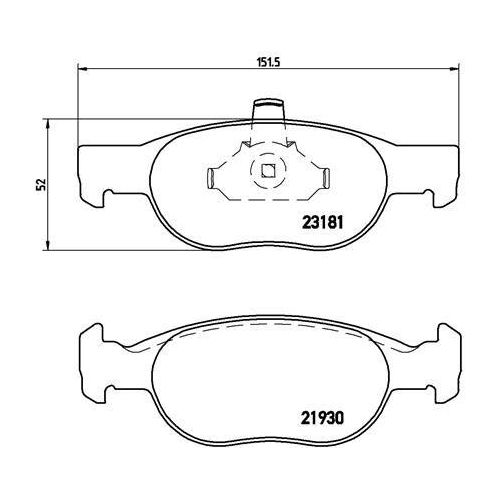 BREMBO Bremsbelagsatz, Scheibenbremse PRIME LINE P 23 125