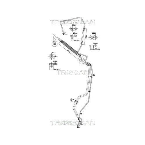 TRISCAN Hochdruck-/Niederdruckleitung, Klimaanlage 9010 28090