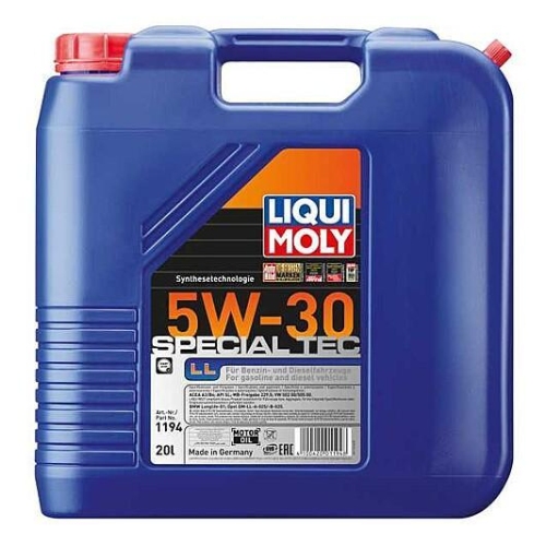 LIQUI MOLY Special Tec LL 5W-30 20 Liter Motoröl Synthetisch LL-B-025 LL-A-025