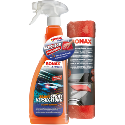 XTREME Ceramic Spray&shy;Ver&shy;sie&shy;ge&shy;lung mit Micro&shy;fa&shy;ser&shy;T&uuml;&shy;cher SONAX Akti&shy;onsSet