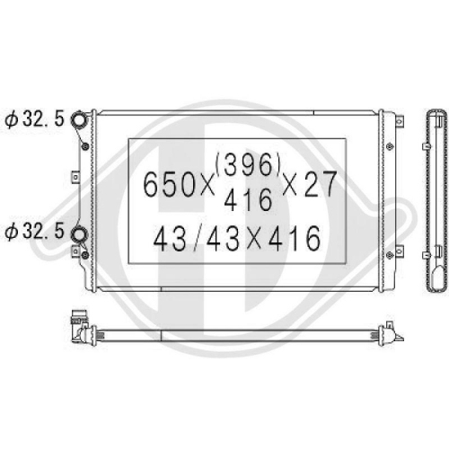 DIEDERICHS Kühler, Motorkühlung DIEDERICHS Climate DCM3441