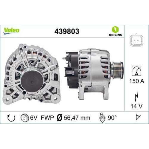 VALEO Generator VALEO ORIGINS - NEW O.E. TECHNOLOGIE 439803