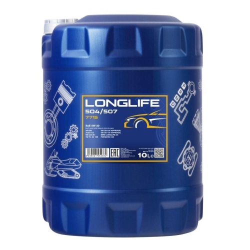 Motor&ouml;l Motoren&ouml;l Mannol Longlife 504/507 5W-30 10 Liter Kanister MN7715-10