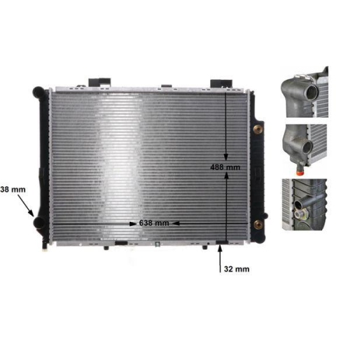 MAHLE Kühler, Motorkühlung BEHR CR 634 000S