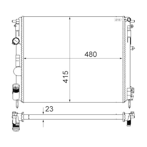 MAHLE K&uuml;hler, Motork&uuml;hlung BEHR CR 605 000S