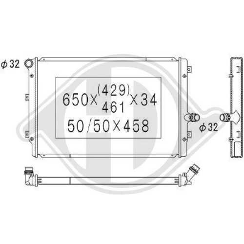DIEDERICHS Kühler, Motorkühlung DIEDERICHS Climate DCM3443