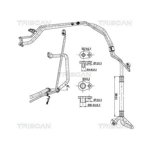 TRISCAN Hochdruck-/Niederdruckleitung, Klimaanlage 9010 28094