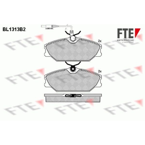 FTE Bremsbelagsatz, Scheibenbremse 9010102