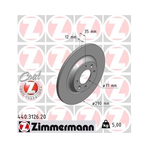 ZIMMERMANN Bremsscheibe COAT Z 440.3126.20