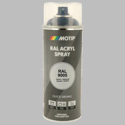Lackspray Farbe schnell trocknend RAL 9005 tiefschwarz glänzend 400ml 07236