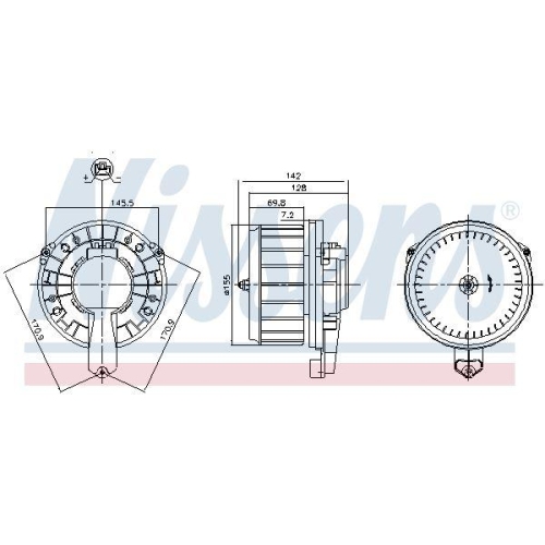 NISSENS Innenraumgebl&auml;se 87670