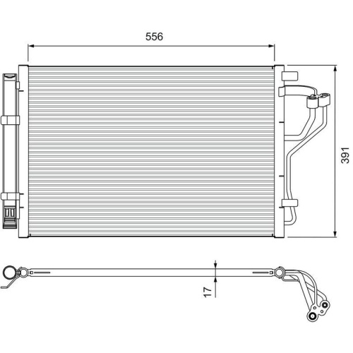 VALEO Kondensator, Klimaanlage 814394