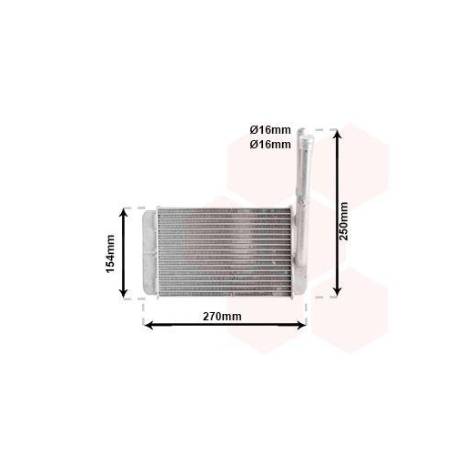 VAN WEZEL W&auml;rmetauscher, Innenraumheizung 18006132