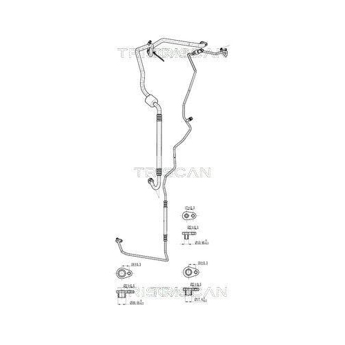 TRISCAN Hochdruck-/Niederdruckleitung, Klimaanlage 9010 28106