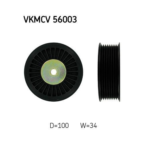 SKF Umlenk-/F&uuml;hrungsrolle, Keilrippenriemen VKMCV 56003