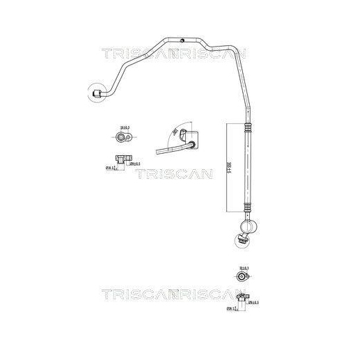 TRISCAN Hochdruck-/Niederdruckleitung, Klimaanlage 9010 29008