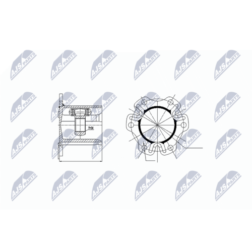 NTY Gelenksatz, Antriebswelle NPW-AU-003