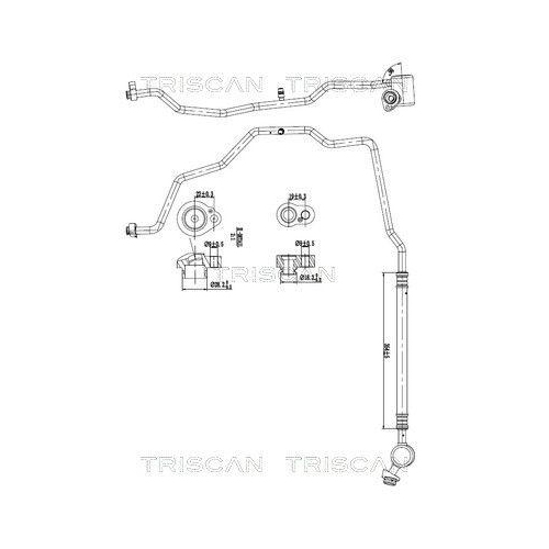 TRISCAN Hochdruck-/Niederdruckleitung, Klimaanlage 9010 29009