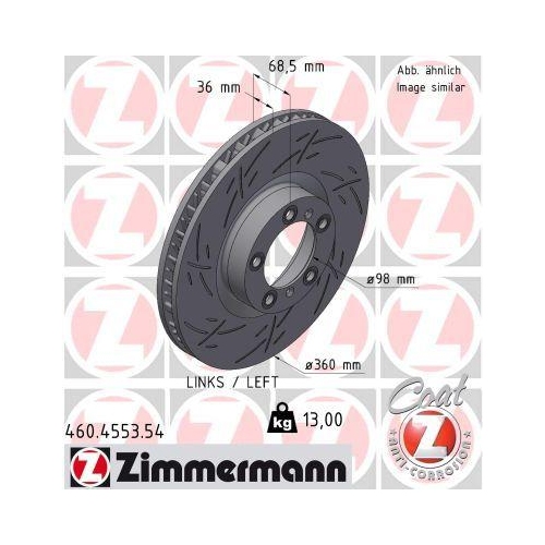 ZIMMERMANN Bremsscheibe BLACK Z 460.4553.54