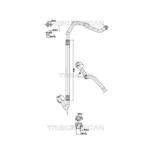 TRISCAN Hochdruck-/Niederdruckleitung, Klimaanlage 9010 29020
