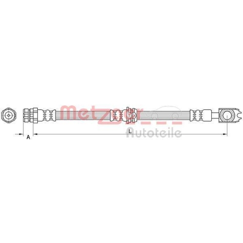 METZGER AUTOTEILE Bremsschlauch GREENPARTS 4111476