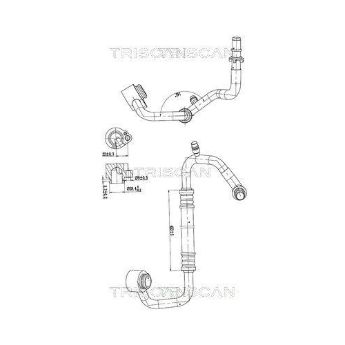 TRISCAN Hochdruck-/Niederdruckleitung, Klimaanlage 9010 29021