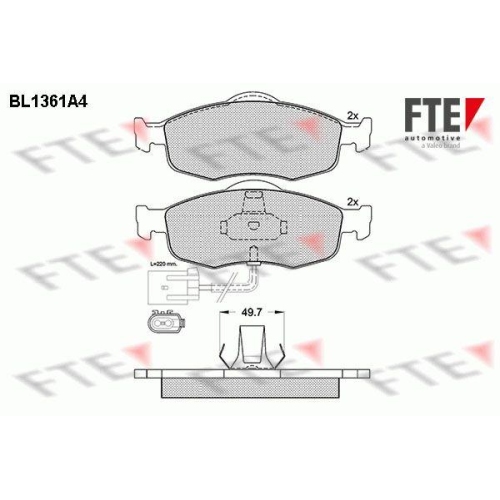 FTE Bremsbelagsatz, Scheibenbremse 9010140