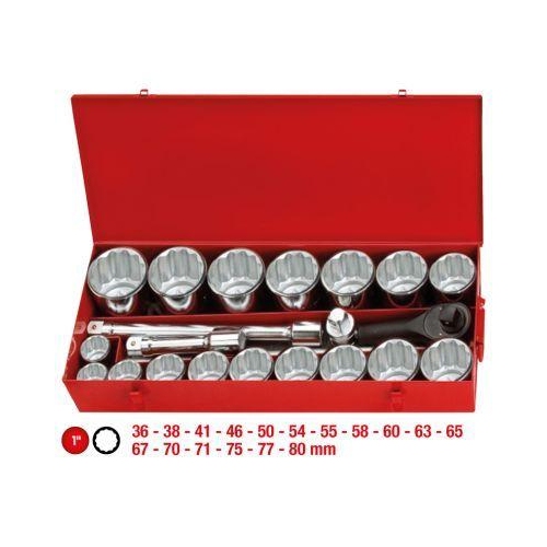 1 Zoll Steckschl&uuml;ssel-Satz, 21-tlg KS TOOLS 911.0824