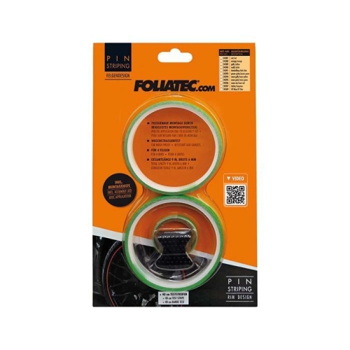 FOLIATEC PIN STRIPING DESIGN FELGEN STRIPES POWER GRÜN MIT MONTAGETOOL