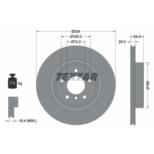 TEXTAR Bremsscheibe PRO 92231103
