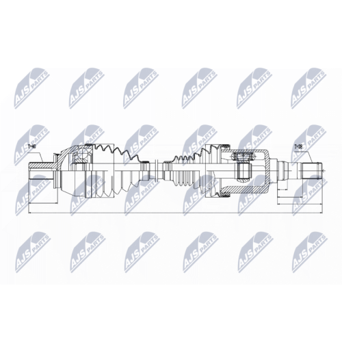 NTY Antriebswelle NPW-VV-033