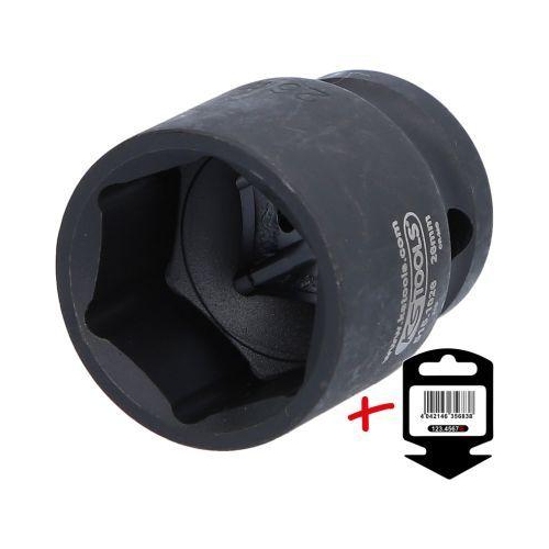 1/2 Zoll Sechskant-Kraft-Stecknuss, kurz, 26mm auf H&auml;nger KS TOOLS 515.1026-E