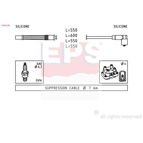 EPS Z&uuml;ndleitungssatz Made in Italy - OE Equivalent