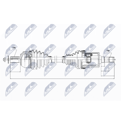 NTY Antriebswelle NPW-VV-022