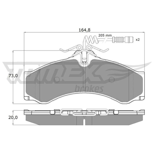 TOMEX Brakes Bremsbelagsatz, Scheibenbremse TX 11-481