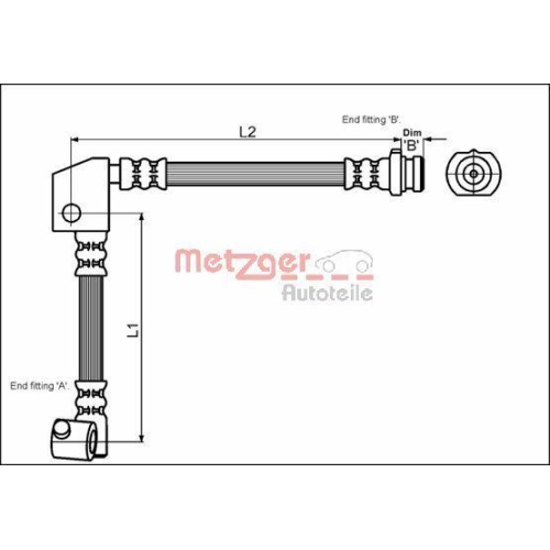 METZGER AUTOTEILE Bremsschlauch 4114737