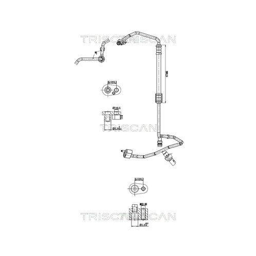 TRISCAN Hochdruck-/Niederdruckleitung, Klimaanlage 9010 29044