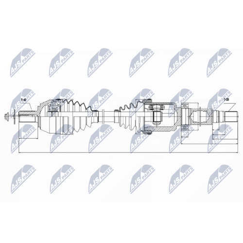 NTY Antriebswelle NPW-VV-024
