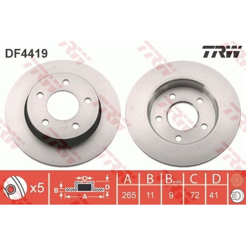 TRW Bremsscheibe DF4419