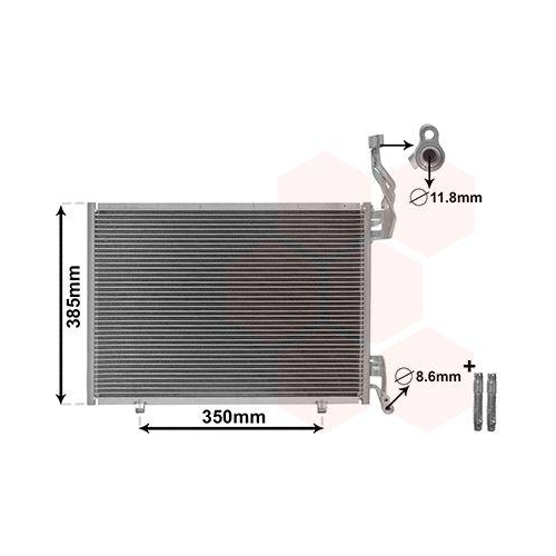 VAN WEZEL Kondensator, Klimaanlage *** IR PLUS *** 18005444