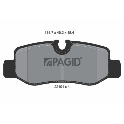 PAGID Bremsbelagsatz, Scheibenbremse T2415N