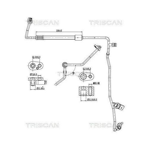 TRISCAN Hochdruck-/Niederdruckleitung, Klimaanlage 9010 29058