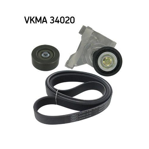 SKF Keilrippenriemensatz VKMA 34020