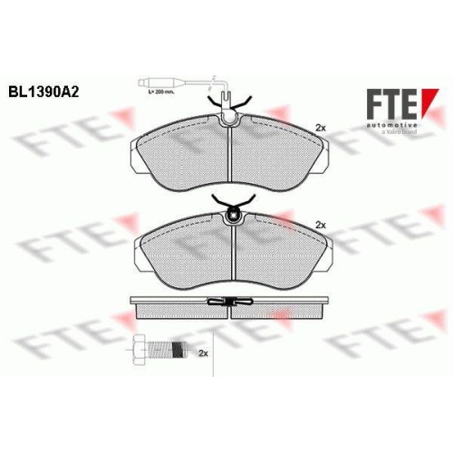 FTE Bremsbelagsatz, Scheibenbremse 9010162